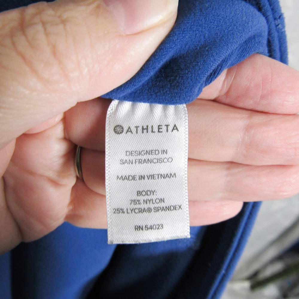 Athleta Salutation Stash Tight Leggings Womens Medium Blue High Rise Pocket - Picture 5 of 9